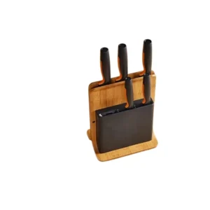 Fiskars zestaw 5 noży w bambusowym bloku