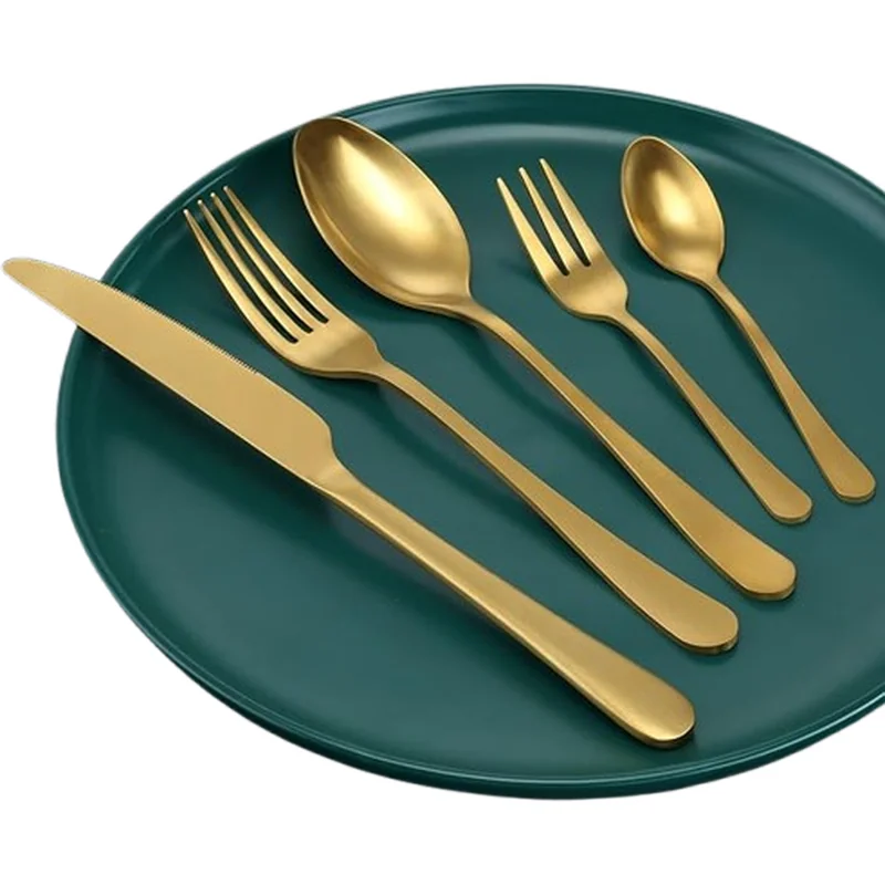 BEWOS – zestaw sztućców dla 6 osób, 30 elementów Złote - obrazek 3