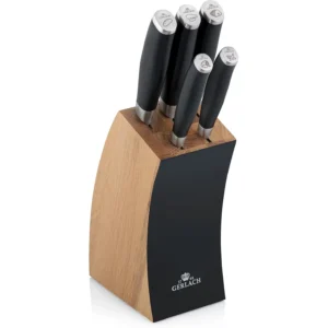 Zestaw noży Gerlach Deco Black w bloku bukowym