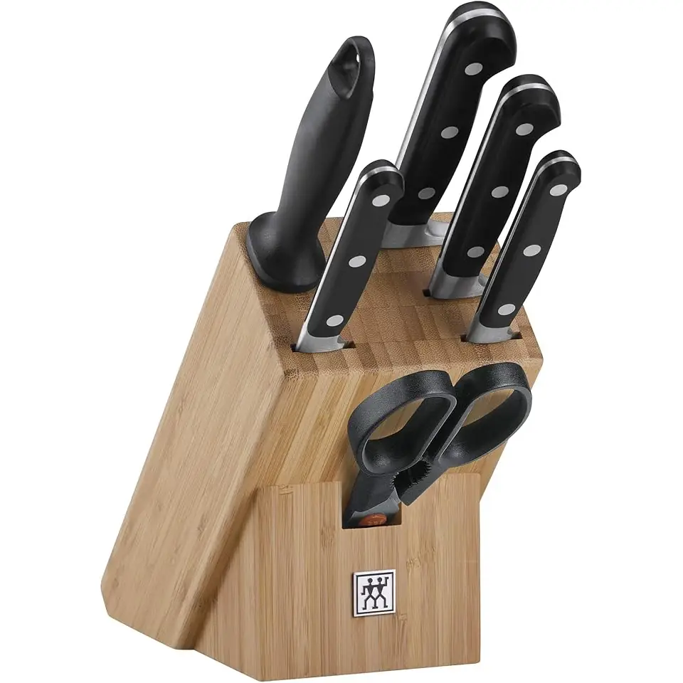 Zwilling Professional S – zestaw noży w bloku bambusowym